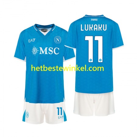 SSC Napoli Lukaku 11 Voetbalshirts Kind Thuis 2024-25
